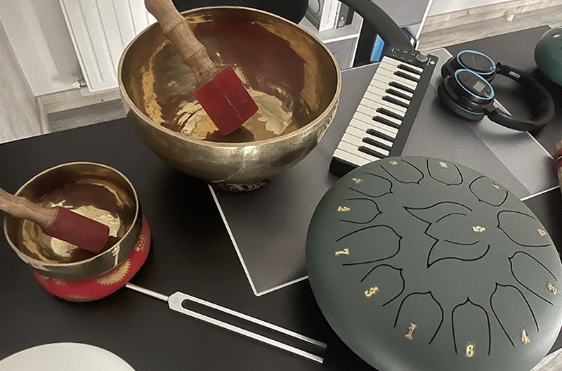 Divers outils et instruments utilisés en musicothérapie